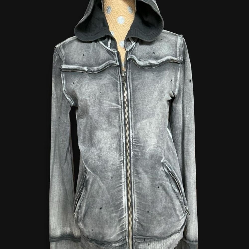 Bke Women's Grey and Black Hoodie